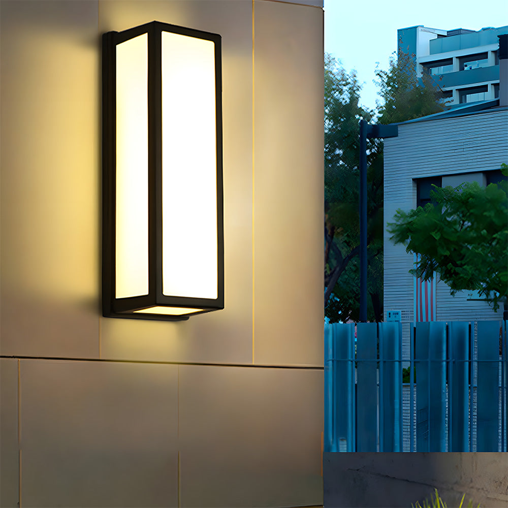 Black Outdoor Wall Light | Waterproof LED Wall Lantern | Modern Exterior Lighting | 11CM Durable Design | Brick by Brick London 1