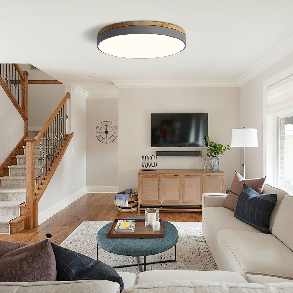 Ceiling Light – Wooden Design – Diameter: 11.8 to 23.6 inches – LED Illumination for Living Room or Dining Area 2