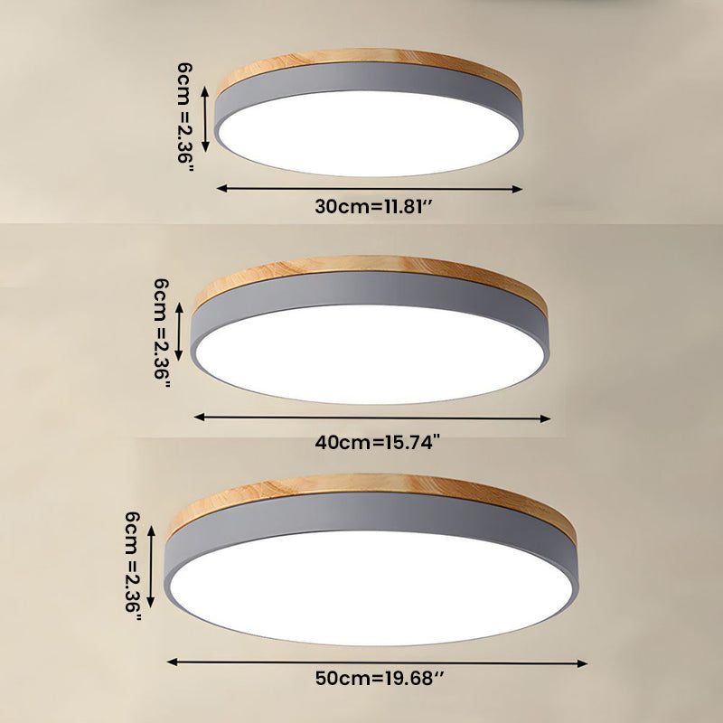 Ceiling Light – Wooden Design – Diameter: 11.8 to 23.6 inches – LED Illumination for Living Room or Dining Area 3