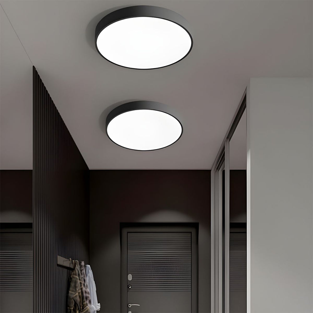 Circular Flush Mount LED Ceiling Light | Modern Home Illumination | Energy-Efficient Iron & Acrylic | Brick by Brick London 0