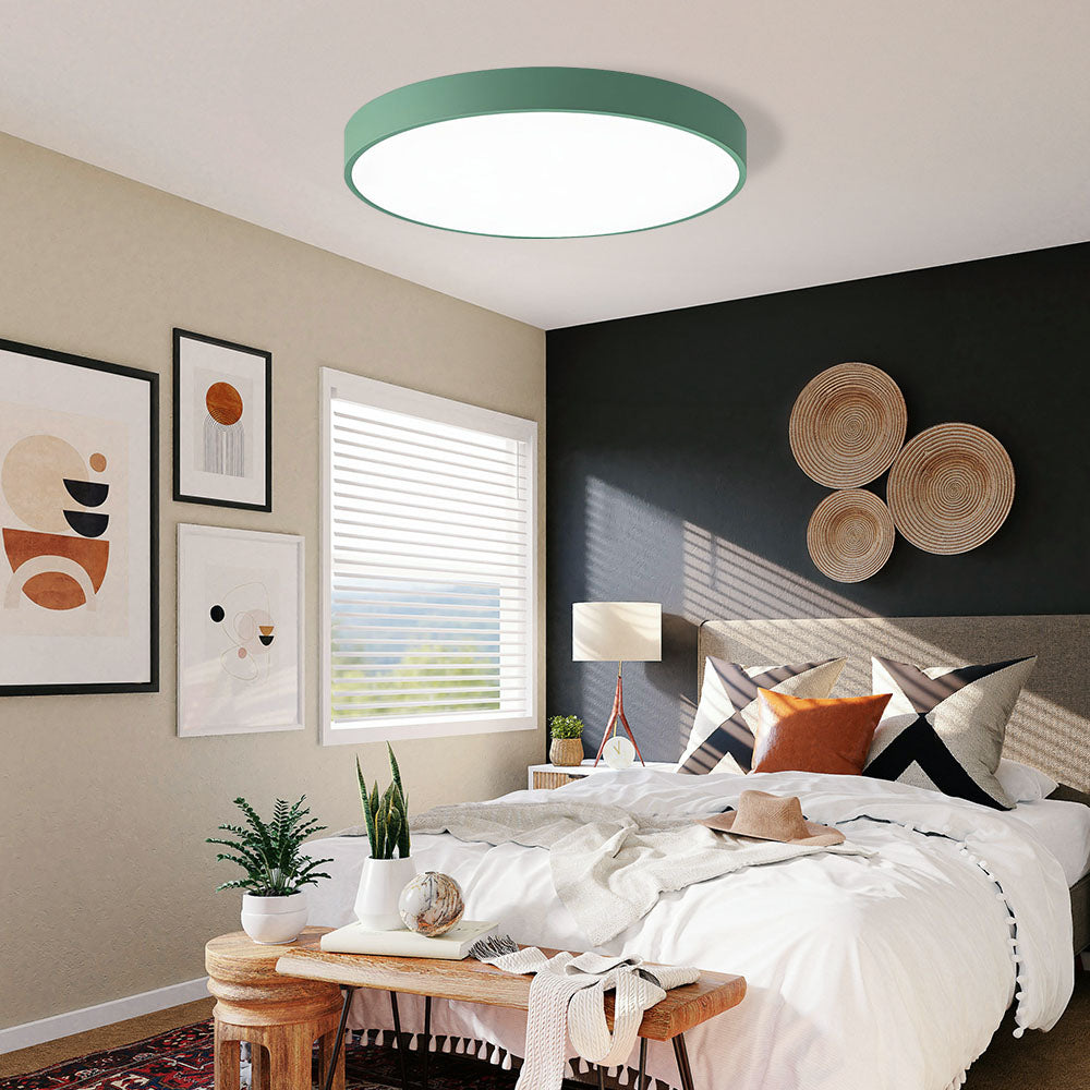 Circular Flush Mount LED Ceiling Light | Modern Home Illumination | Energy-Efficient Iron & Acrylic | Brick by Brick London 8