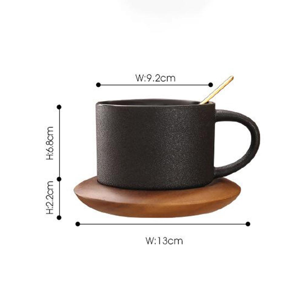 Coffee Mug – Black Stoneware – Diameter: 3.6 inches – Unique Oven-Baked Design for Stylish Beverages 7
