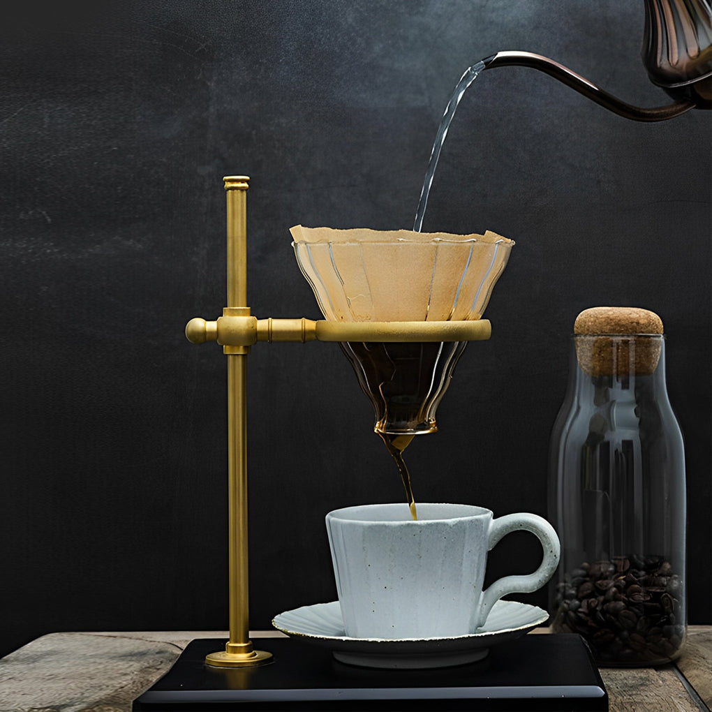 Coffee Mug – Stoneware – Diameter: 3 inches – Unique Yellow and Black Splatter Design with Long Spoon 1
