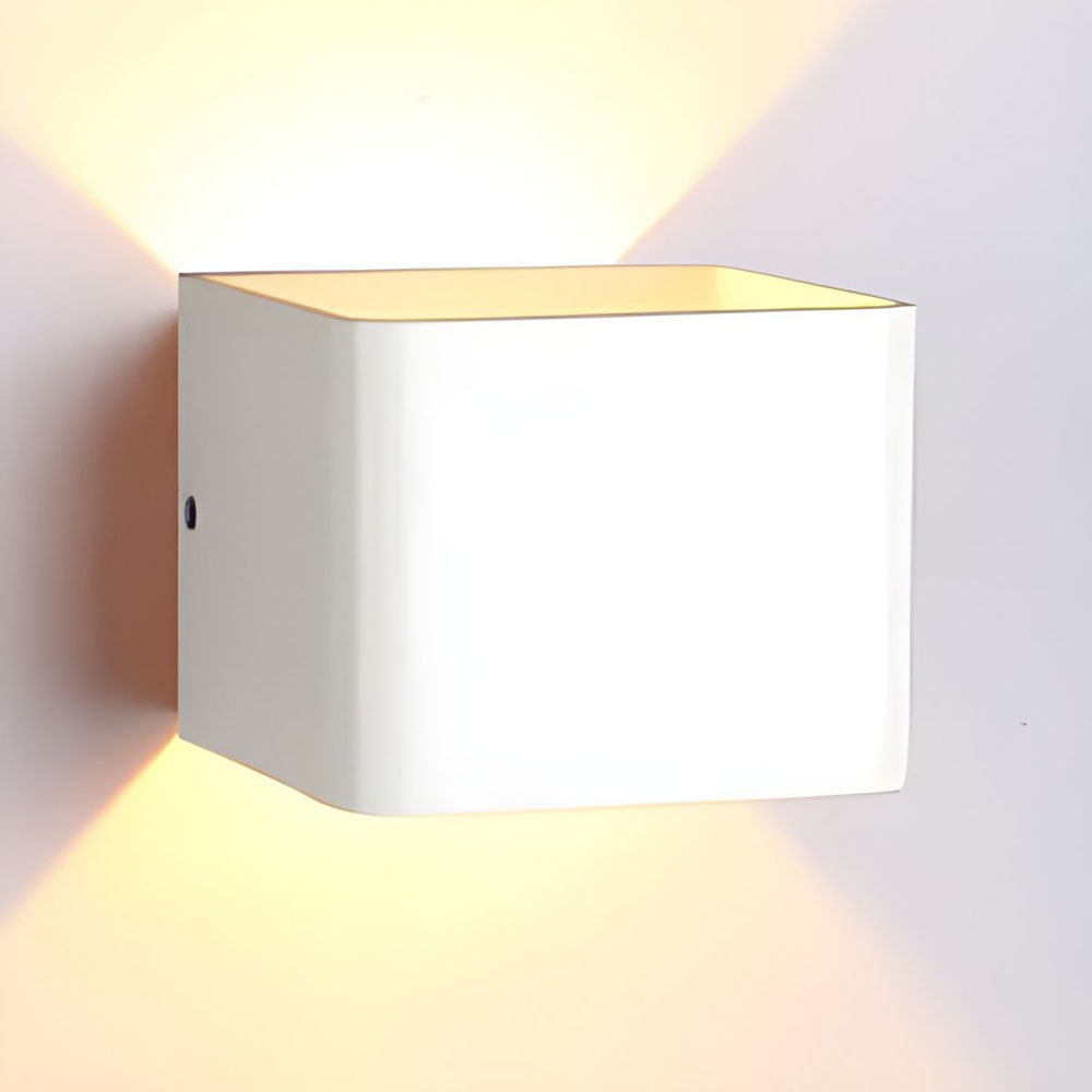 Cube Shade Wall Sconce Light | Modern Wall Lamp for Hallway & Bedroom | 3.14 Acrylic & Hardware | Brick by Brick London 1