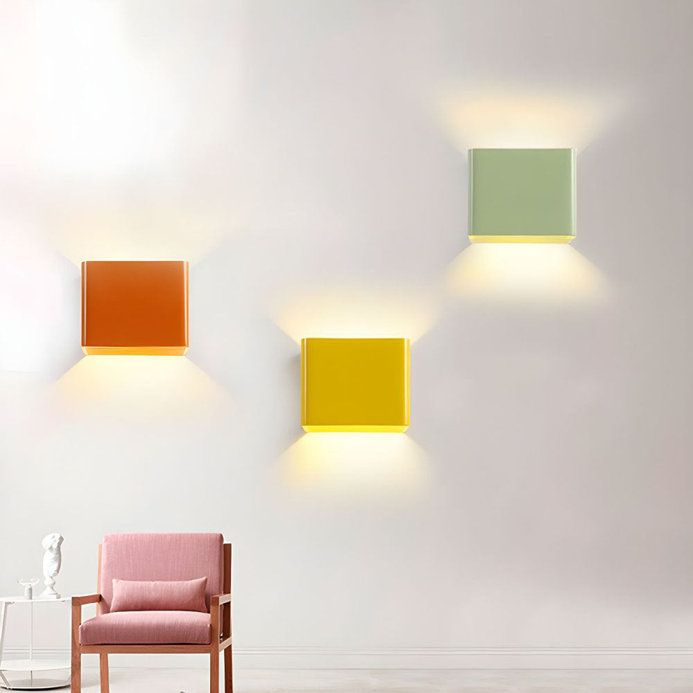 Cube Shade Wall Sconce Light | Modern Wall Lamp for Hallway & Bedroom | 3.14 Acrylic & Hardware | Brick by Brick London 16