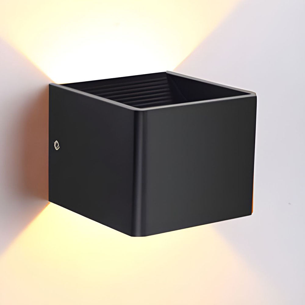 Cube Shade Wall Sconce Light | Modern Wall Lamp for Hallway & Bedroom | 3.14 Acrylic & Hardware | Brick by Brick London 5