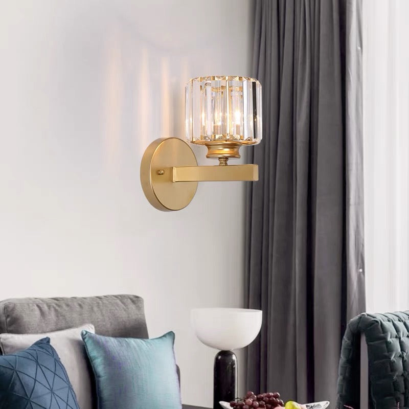 Elegant Crystal Wall Light | Modern Wall Sconce | Ambient Lighting | Iron & Crystal | 9.45 Height | Brick by Brick London 8