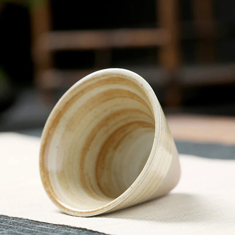 Espresso Cups – Vintage Ceramic – Capacity 100ml – Unique Cone Shape with Holder 7