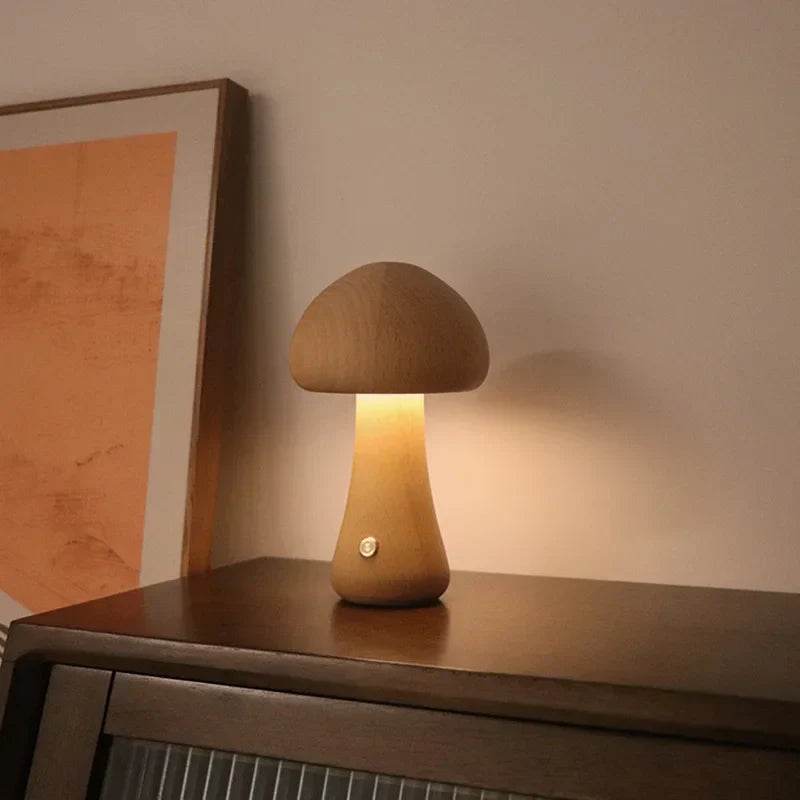 GlowMush Touch Lamp | LED Bedside Table Lamp | USB Rechargeable Soft Light | Perfect for Kids' Rooms | Brick by Brick London 3