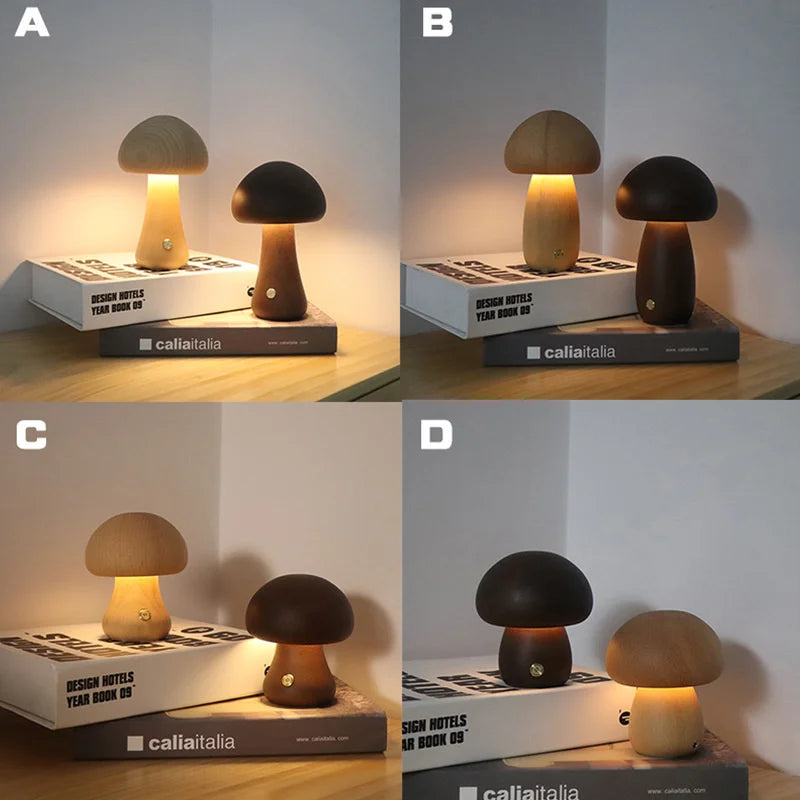 GlowMush Touch Lamp | LED Bedside Table Lamp | USB Rechargeable Soft Light | Perfect for Kids' Rooms | Brick by Brick London 4