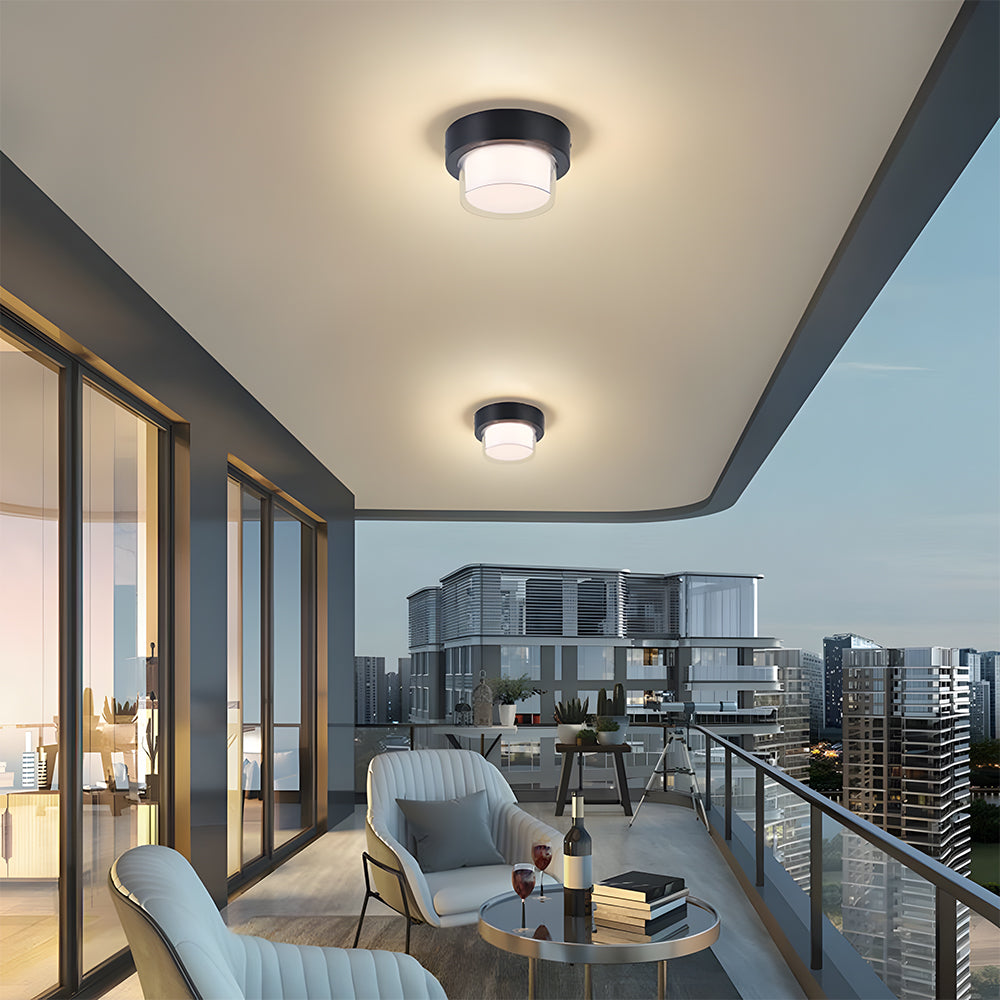 IP68 Outdoor Ceiling Light Fixture Black | Weather-Resistant Aluminum | 20W/30W LED | Brick by Brick London 2