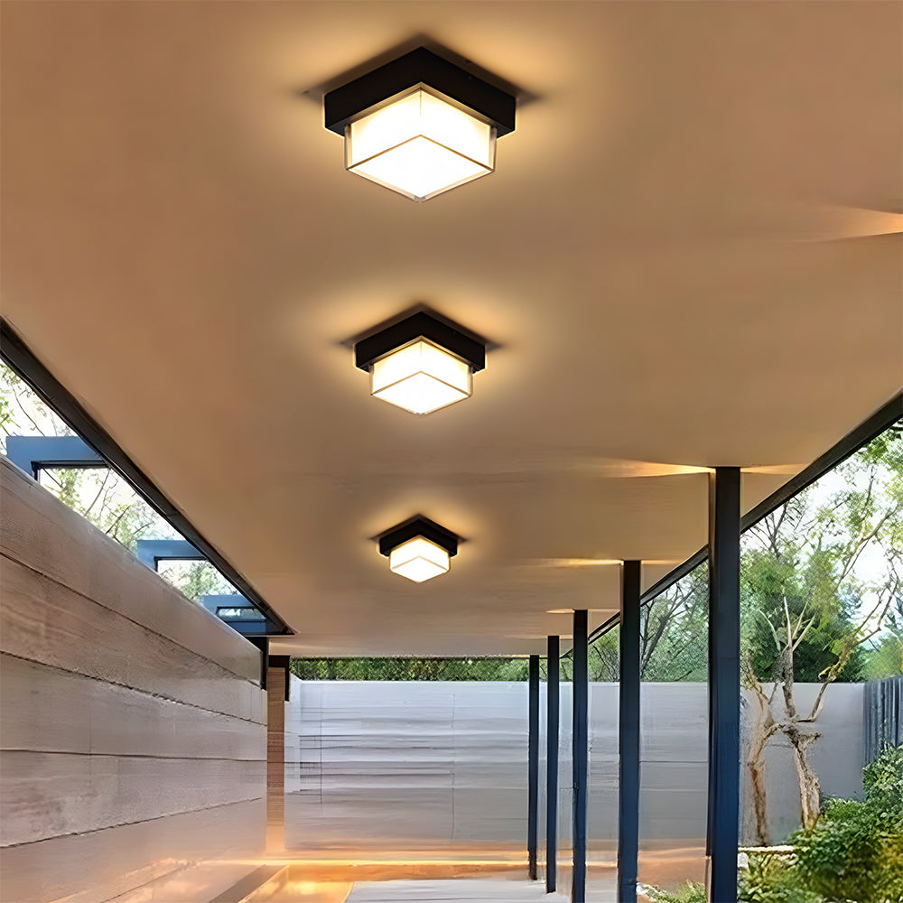 IP68 Outdoor Ceiling Light Fixture Black | Weather-Resistant Aluminum | 20W/30W LED | Brick by Brick London 7