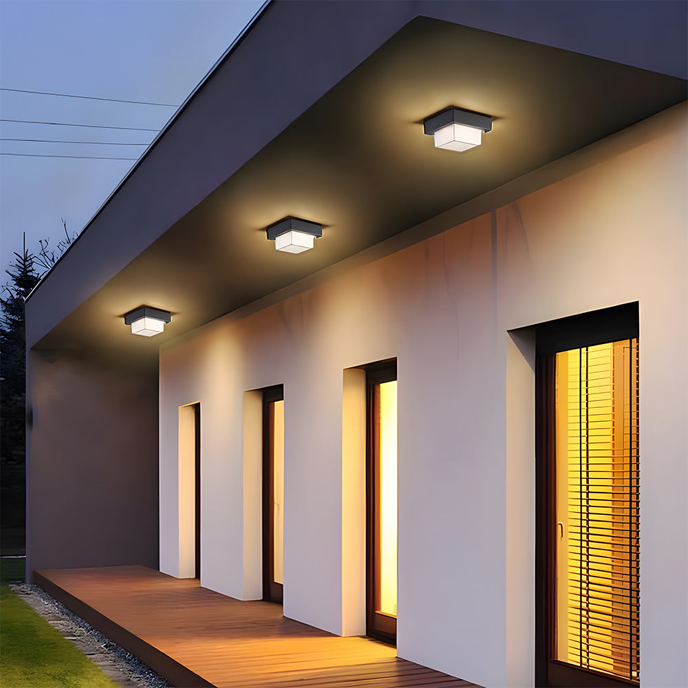 IP68 Outdoor Ceiling Light Fixture Black | Weather-Resistant Aluminum | 20W/30W LED | Brick by Brick London 8