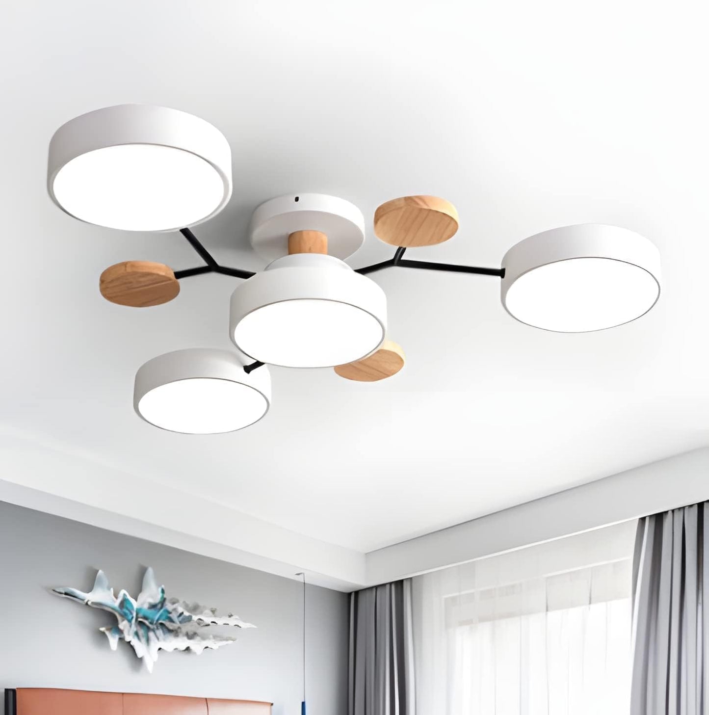 LED Ceiling Light – Modern Circular Design – Diameter: 33.5/35.4/37 inches – Energy Efficient for Living Room or Dining Room 12