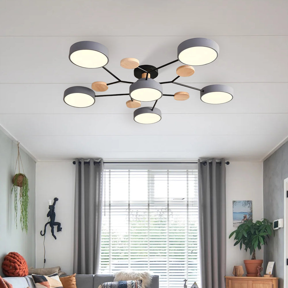 LED Ceiling Light – Modern Circular Design – Diameter: 33.5/35.4/37 inches – Energy Efficient for Living Room or Dining Room 25
