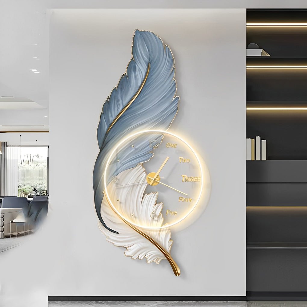 Large Wall Clock – Acrylic Design – Size Options: 14.2 x 31.5 inches, 17.7 x 39.4 inches, 21.3 x 47.2 inches – USB Powered with LED Light 1