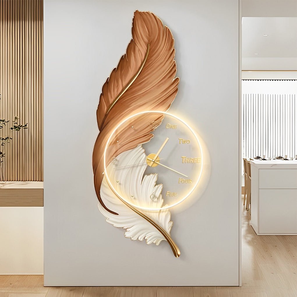 Large Wall Clock – Acrylic Design – Size Options: 14.2 x 31.5 inches, 17.7 x 39.4 inches, 21.3 x 47.2 inches – USB Powered with LED Light 2
