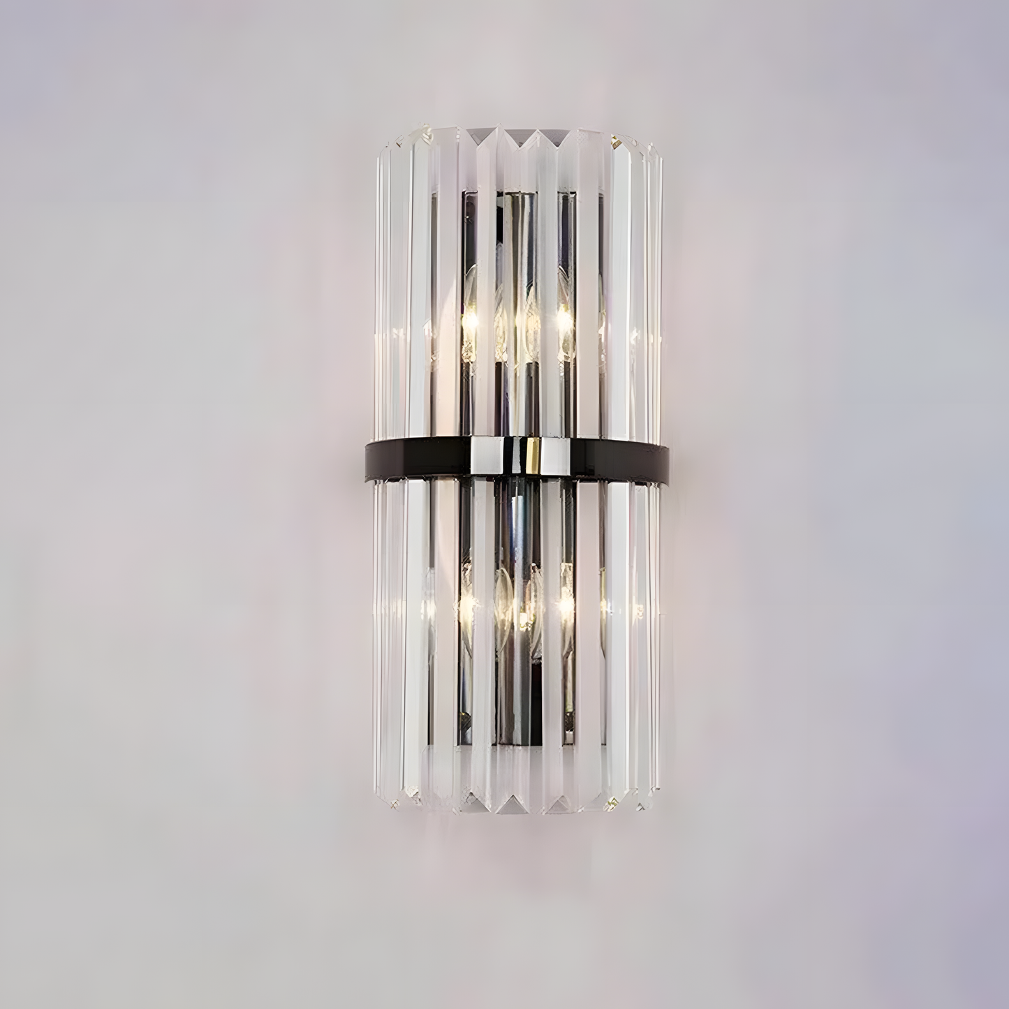 Luxurious Modern Wall Light | Stainless Steel & Crystal | Elegant Living Room Decor | Brick by Brick London 2