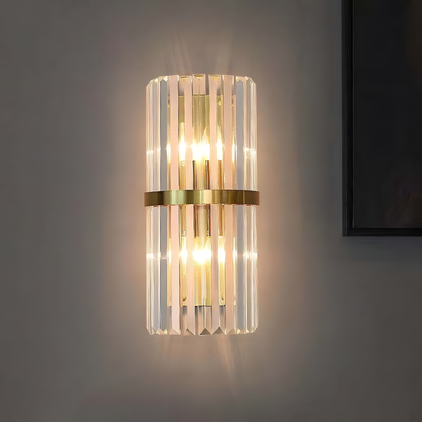 Luxurious Modern Wall Light | Stainless Steel & Crystal | Elegant Living Room Decor | Brick by Brick London 3