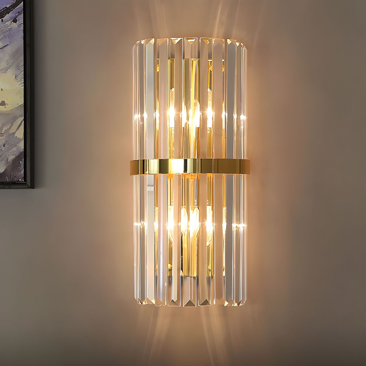 Luxurious Modern Wall Light | Stainless Steel & Crystal | Elegant Living Room Decor | Brick by Brick London 6