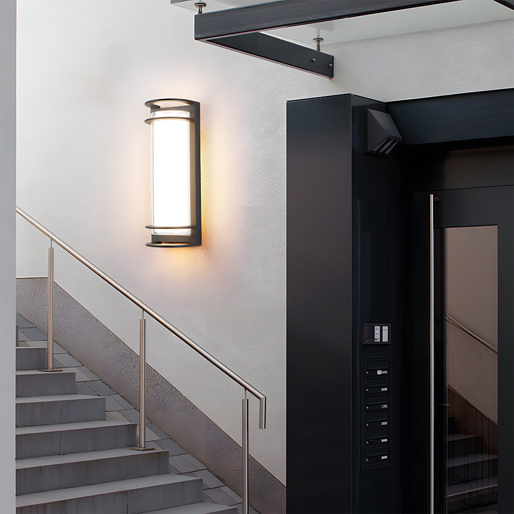 Modern Acrylic Round Outdoor Wall Light | IP68 Waterproof | 30W Brightness for Gardens & Patios | Brick by Brick London 3