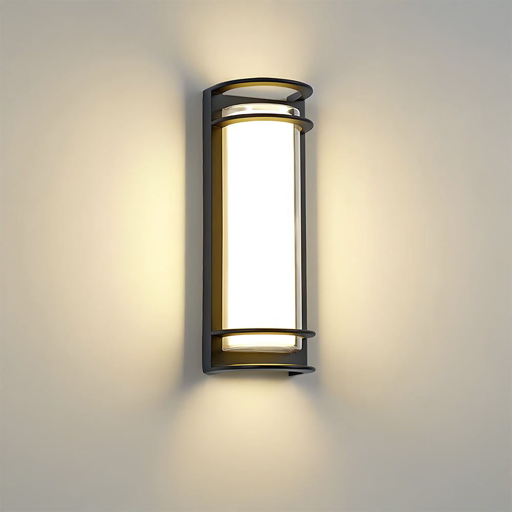 Modern Acrylic Round Outdoor Wall Light | IP68 Waterproof | 30W Brightness for Gardens & Patios | Brick by Brick London 7