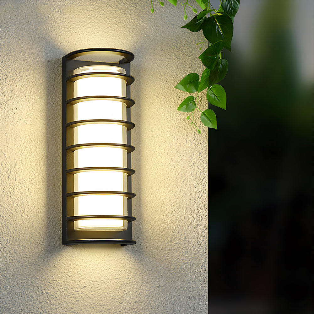 Modern Acrylic Round Outdoor Wall Light | IP68 Waterproof | 30W Brightness for Gardens & Patios | Brick by Brick London 9
