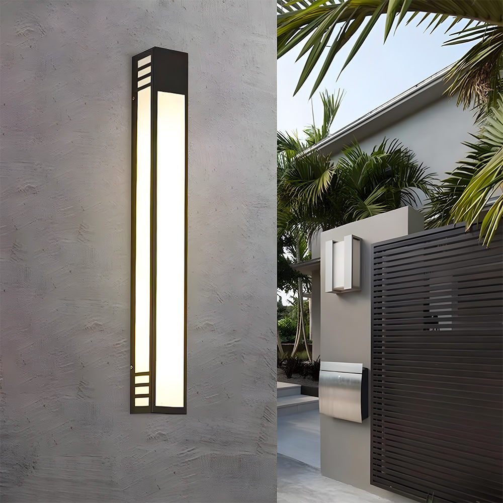 Modern Black Outdoor Wall Light | LED Exterior Wall Lights | IP55 Waterproof | Stainless Steel & Acrylic | Brick by Brick London 0