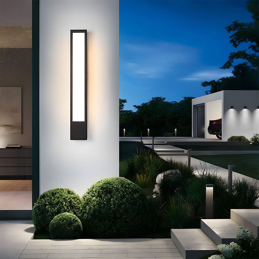 Modern Black Outdoor Wall Light | LED Exterior Wall Lights | IP55 Waterproof | Stainless Steel & Acrylic | Brick by Brick London 2