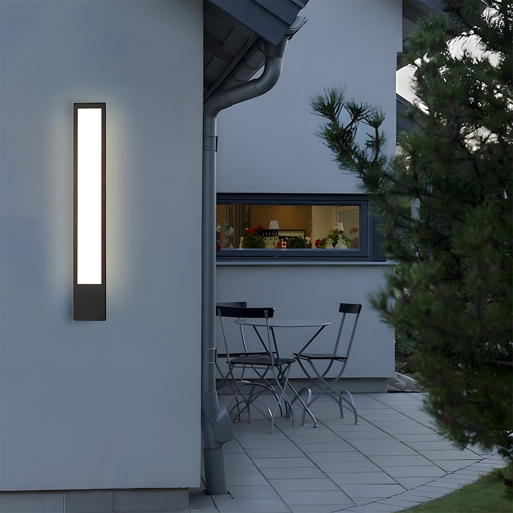 Modern Black Outdoor Wall Light | LED Exterior Wall Lights | IP55 Waterproof | Stainless Steel & Acrylic | Brick by Brick London 3