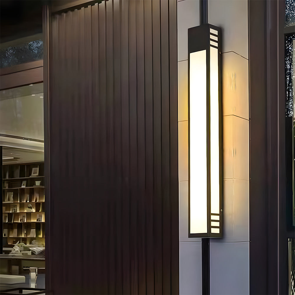 Modern Black Outdoor Wall Light | LED Exterior Wall Lights | IP55 Waterproof | Stainless Steel & Acrylic | Brick by Brick London 4