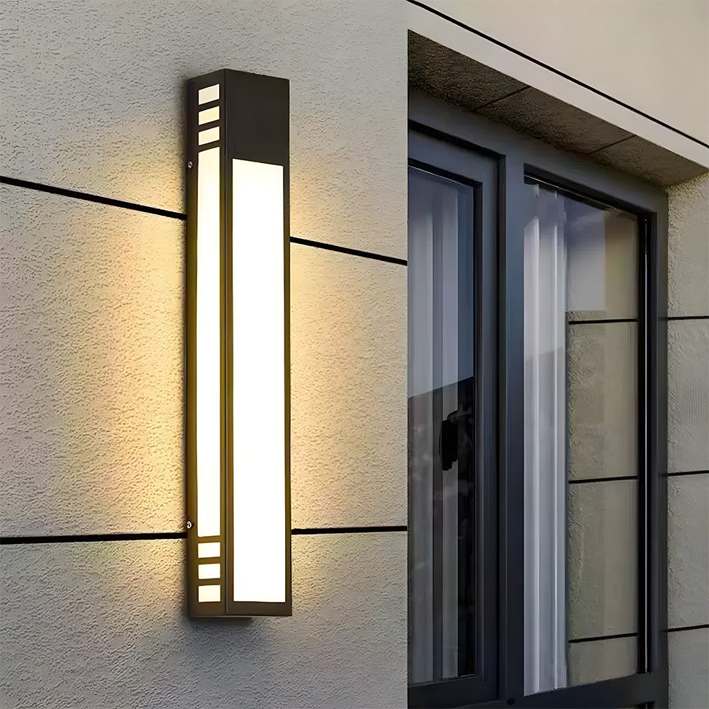 Modern Black Outdoor Wall Light | LED Exterior Wall Lights | IP55 Waterproof | Stainless Steel & Acrylic | Brick by Brick London 5