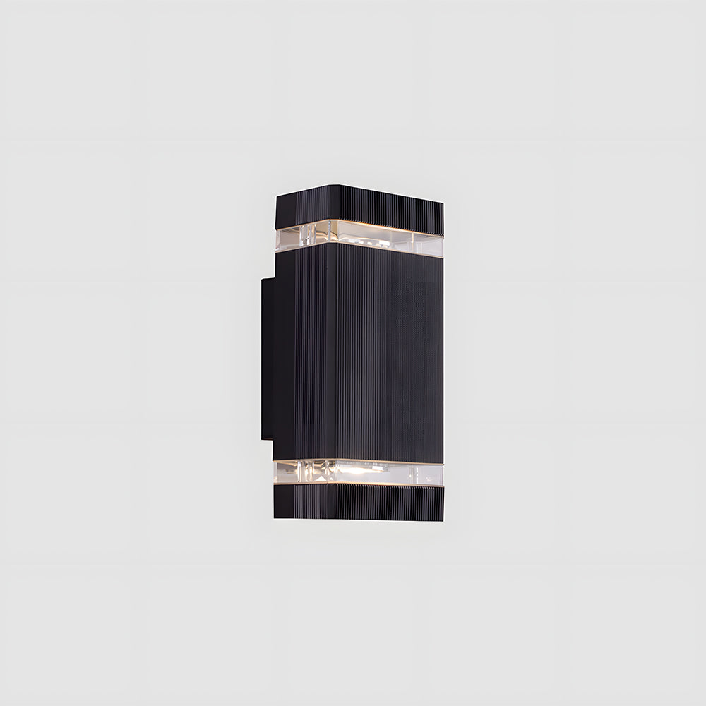 Modern Black Outdoor Wall Light | Up Down Exterior Wall Lantern | IP65 Aluminum & Acrylic | Brick by Brick London 7