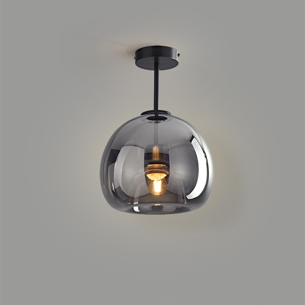 Modern Copper Glass Ceiling Light | Elegant Hallway Fixture | 9.8 Diameter | Brick by Brick London 7