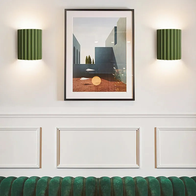 Modern Half-Circle Wall Sconce | Stylish Indoor Wall Lights | Resin | 5.51 x 6.49 | Perfect for Living Room & Bedroom | Brick by Brick London 1