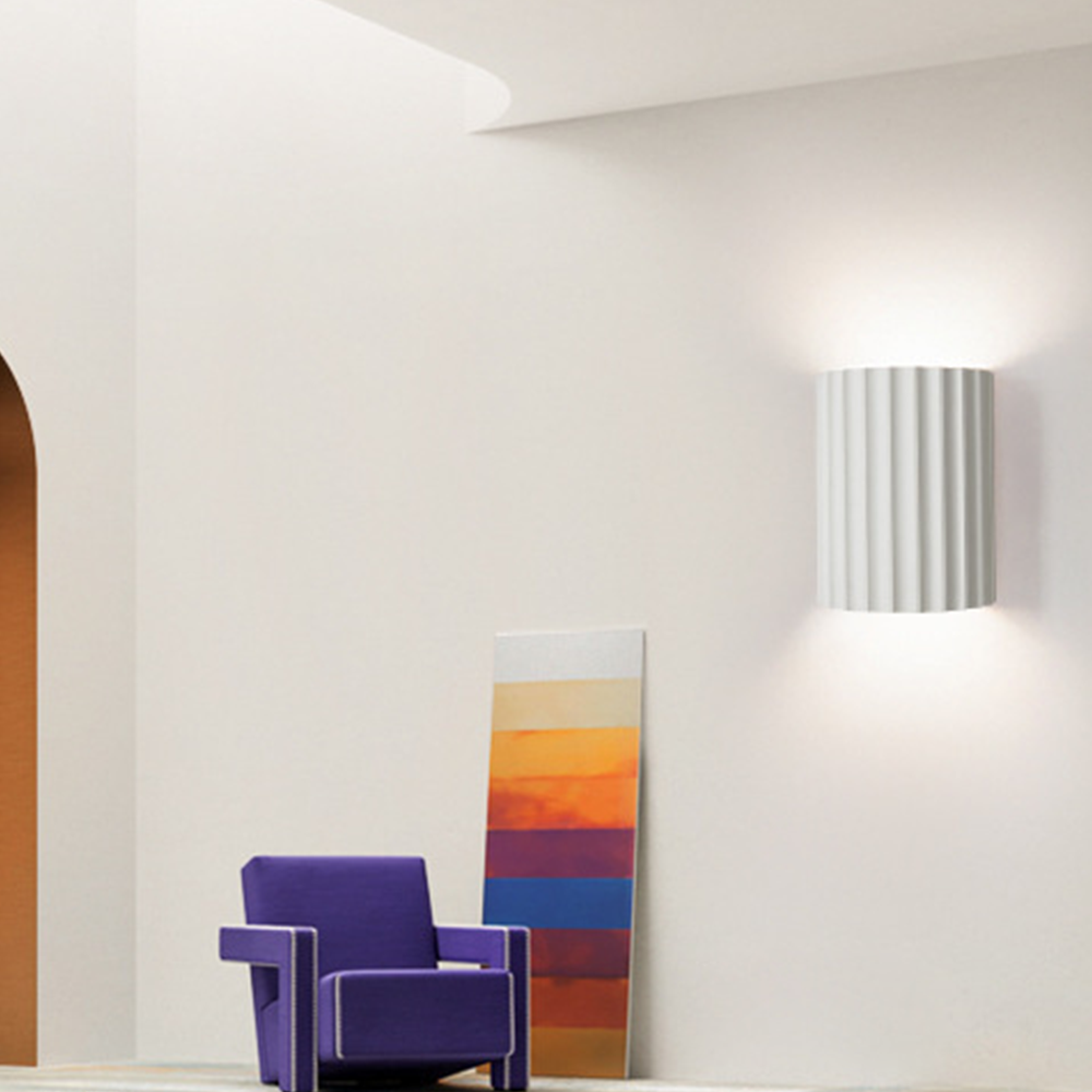Modern Half-Circle Wall Sconce | Stylish Indoor Wall Lights | Resin | 5.51 x 6.49 | Perfect for Living Room & Bedroom | Brick by Brick London 11