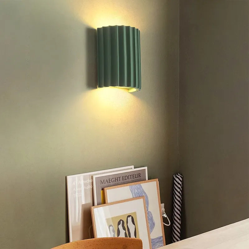 Modern Half-Circle Wall Sconce | Stylish Indoor Wall Lights | Resin | 5.51 x 6.49 | Perfect for Living Room & Bedroom | Brick by Brick London 3