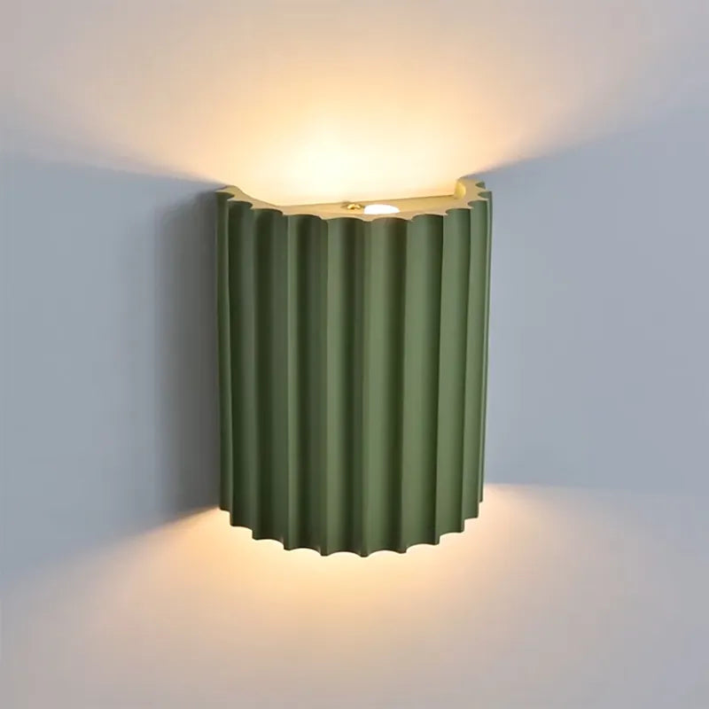 Modern Half-Circle Wall Sconce | Stylish Indoor Wall Lights | Resin | 5.51 x 6.49 | Perfect for Living Room & Bedroom | Brick by Brick London 4