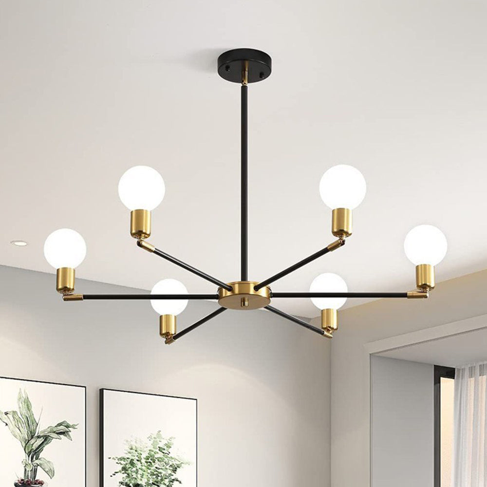 Modern Industrial 6-Light Pendant Lamp | Black Pendant Lighting for Dining Room | Durable Iron | Brick by Brick London 2