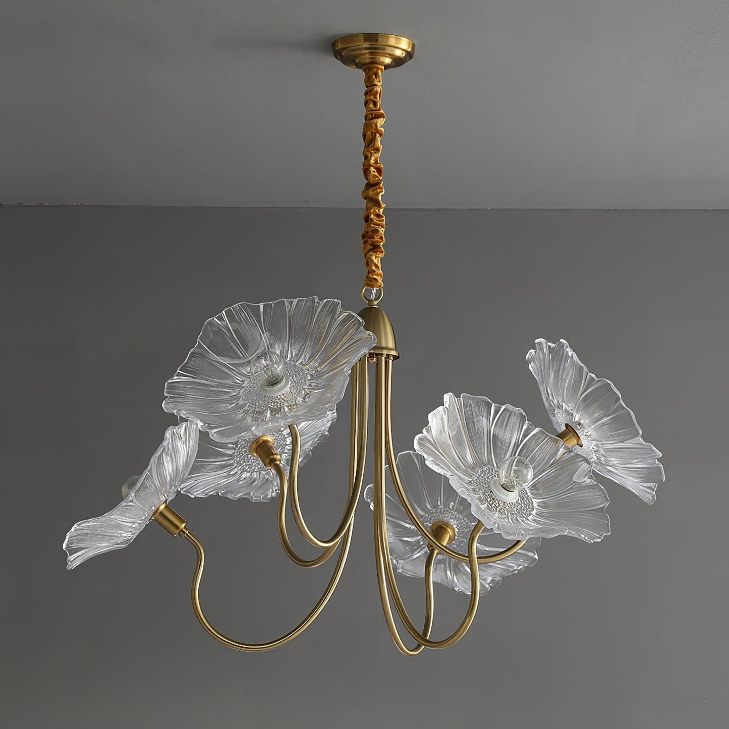 Modern Lotus Leaf Chandelier Light | Elegant Glass Lighting for Living Room | 21.65 | Brick by Brick London 1
