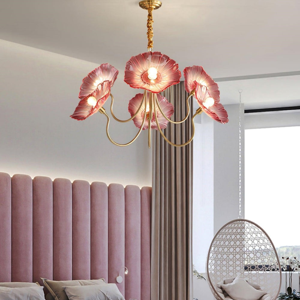Modern Lotus Leaf Chandelier Light | Elegant Glass Lighting for Living Room | 21.65 | Brick by Brick London 10