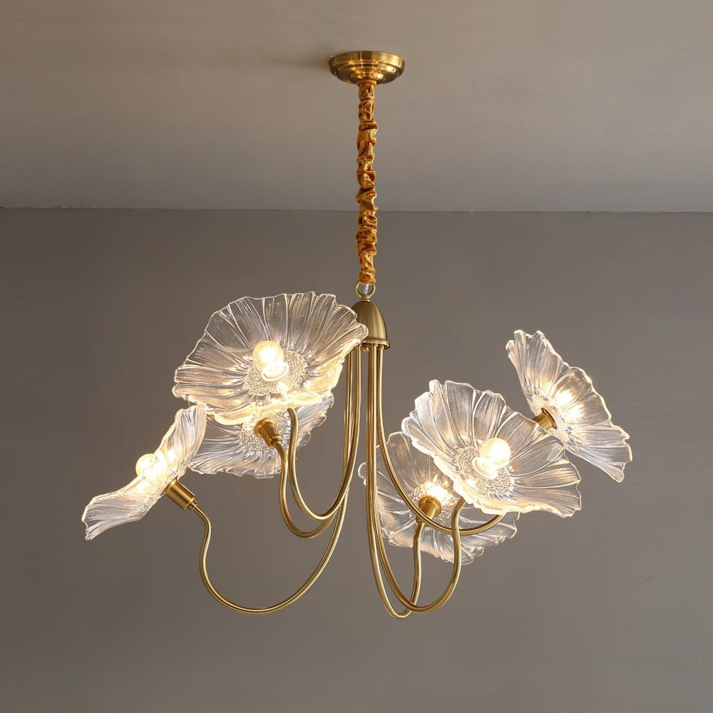 Modern Lotus Leaf Chandelier Light | Elegant Glass Lighting for Living Room | 21.65 | Brick by Brick London 3