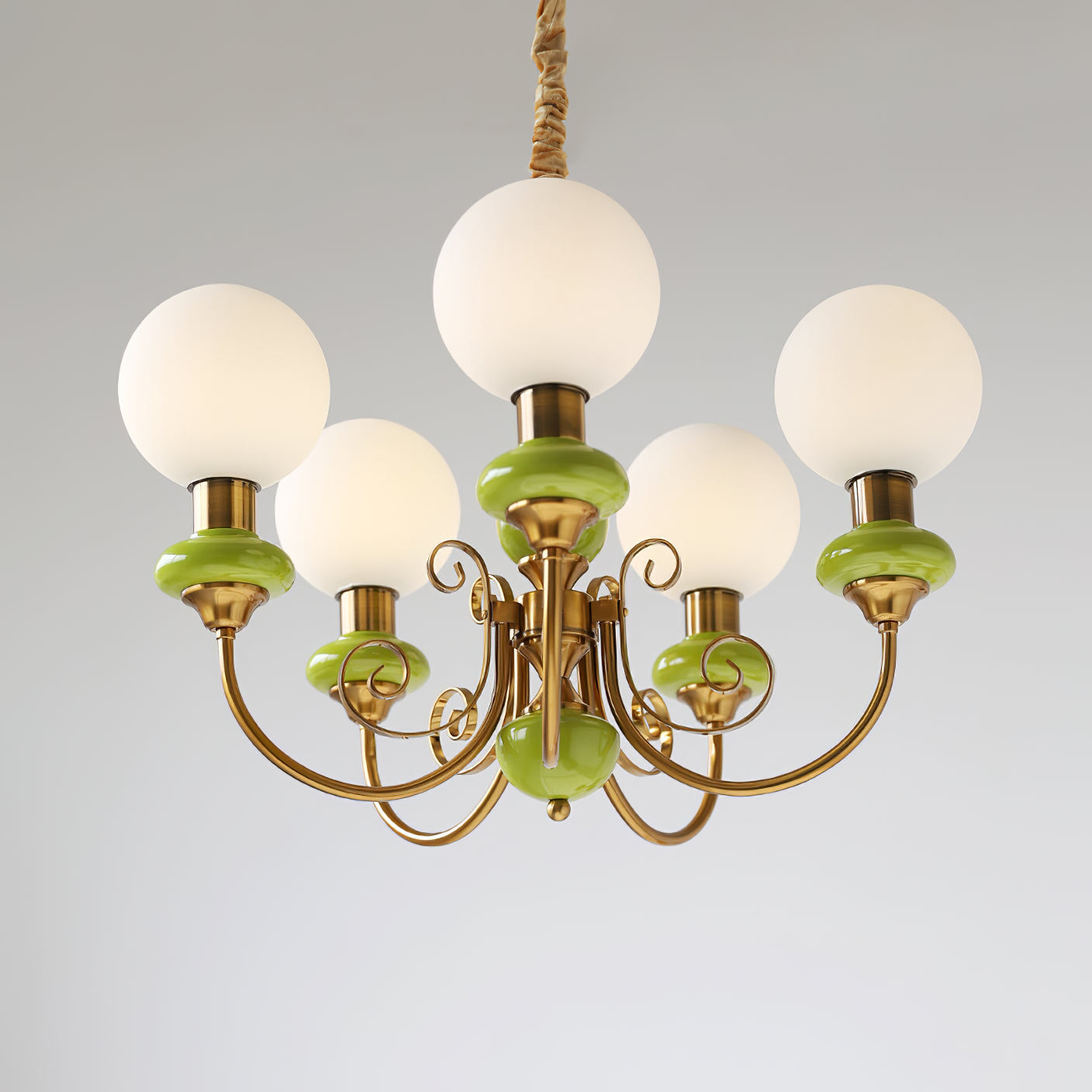 Modern Onyx Chandelier Light | Adjustable Hanging Fixture | Metal & Glass | Elegant Kitchen & Dining Room Lighting | Brick by Brick London 1