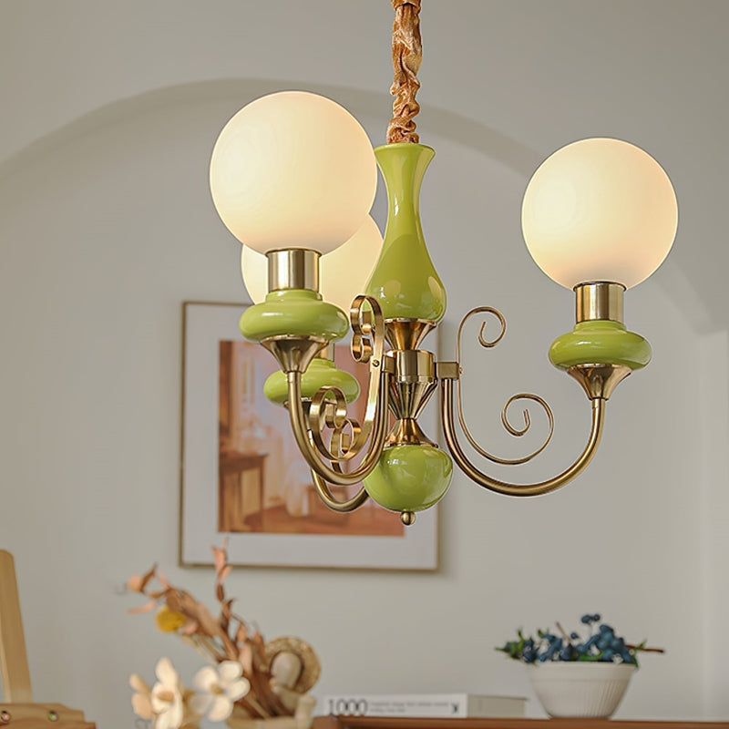 Modern Onyx Chandelier Light | Adjustable Hanging Fixture | Metal & Glass | Elegant Kitchen & Dining Room Lighting | Brick by Brick London 3