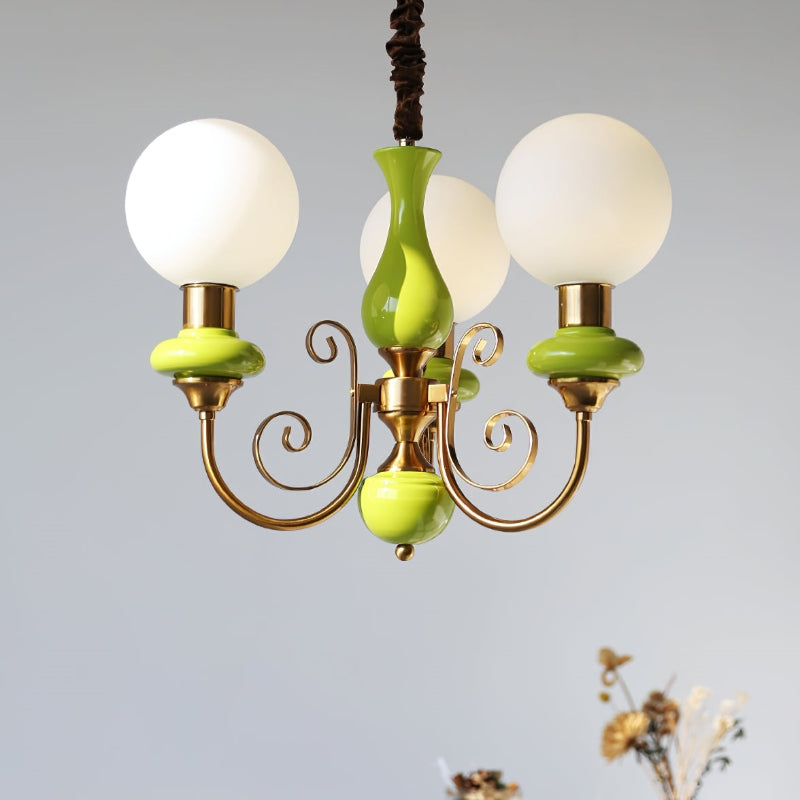 Modern Onyx Chandelier Light | Adjustable Hanging Fixture | Metal & Glass | Elegant Kitchen & Dining Room Lighting | Brick by Brick London 4
