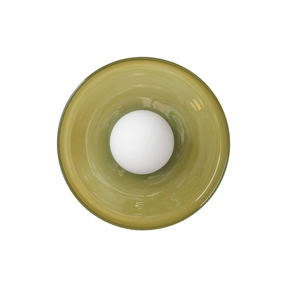 Modern Round Flush Mount Ceiling Light | Kitchen Illumination | Compact Glass Fixture | 9.84 | Brick by Brick London 5