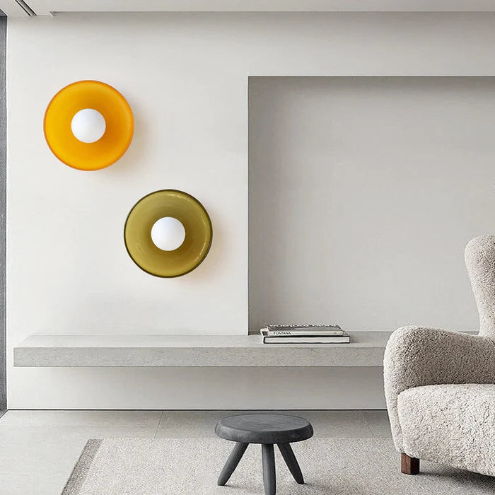 Modern Round Flush Mount Ceiling Light | Kitchen Illumination | Compact Glass Fixture | 9.84 | Brick by Brick London 6