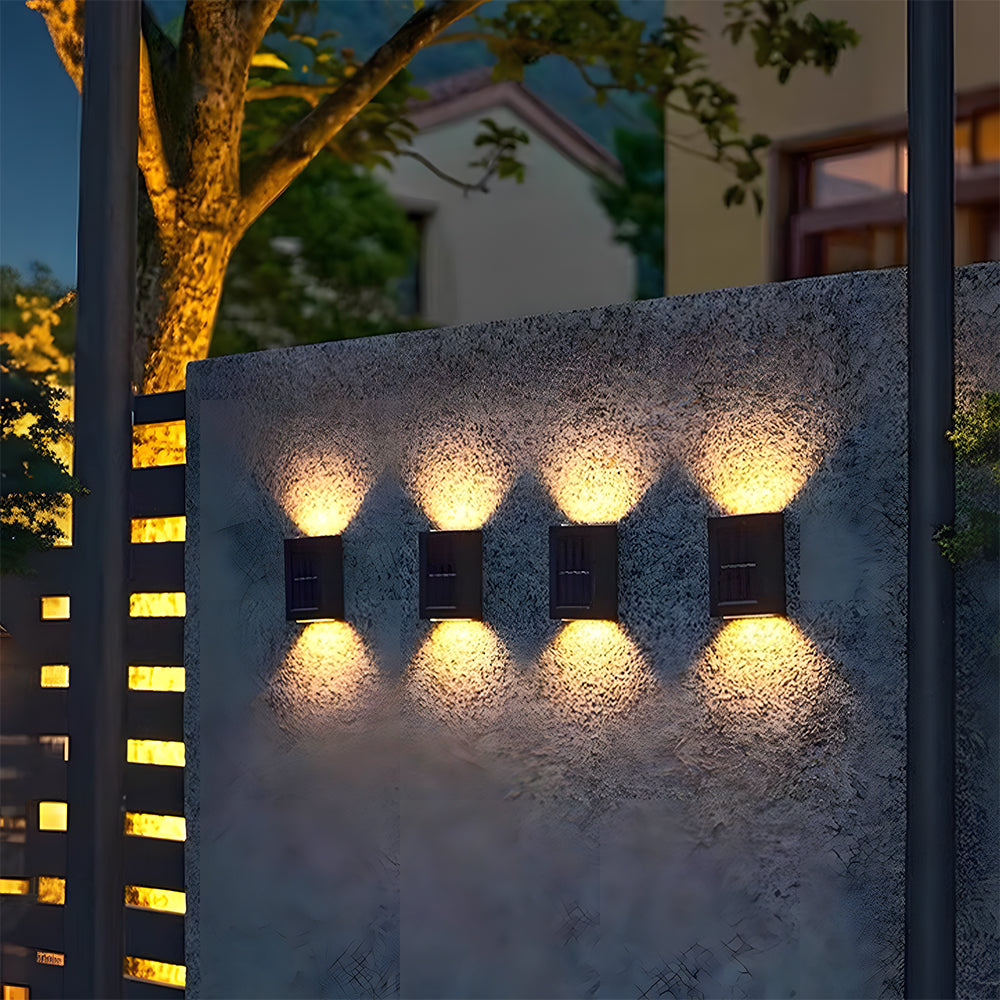 Modern Solar Outdoor Wall Sconce | Black Up Down Lights | IP55 Weatherproof | 11cm Plastic | Brick by Brick London 4