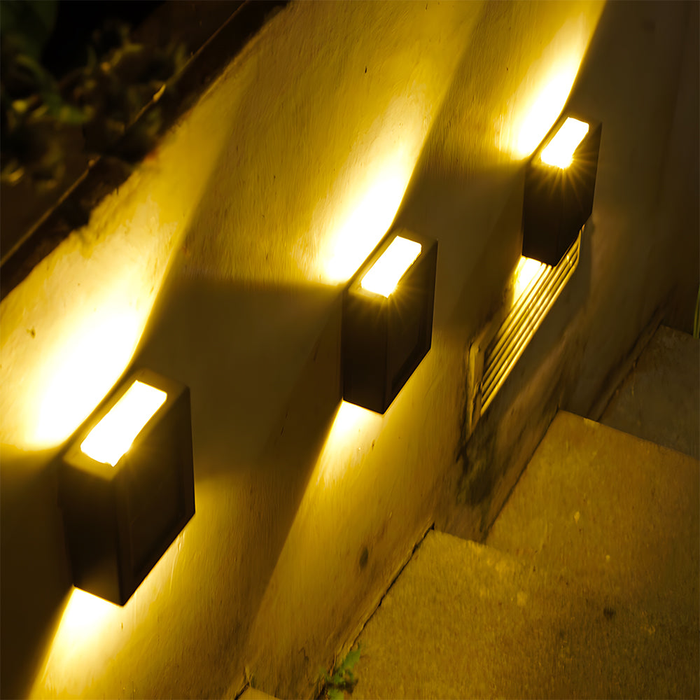 Modern Solar Outdoor Wall Sconce | Black Up Down Lights | IP55 Weatherproof | 11cm Plastic | Brick by Brick London 5