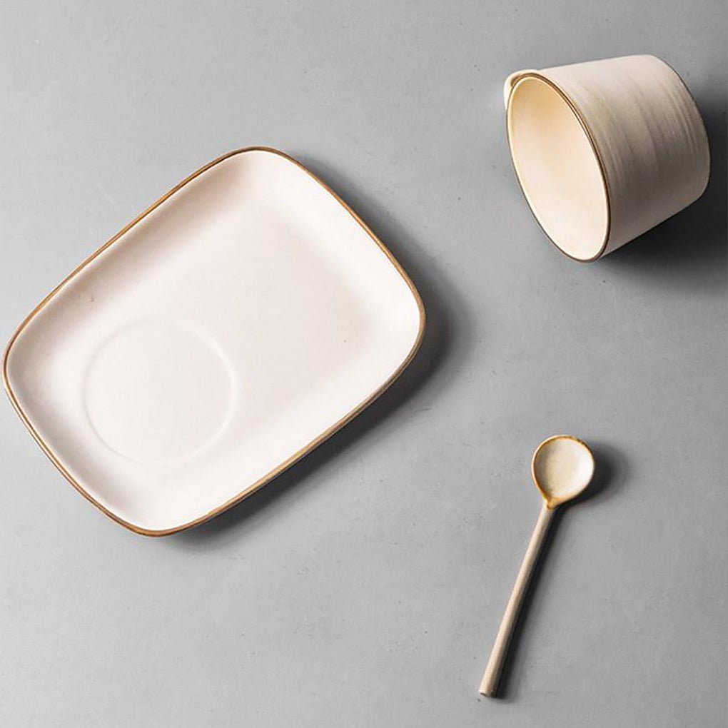 Mug Set – Stoneware – Cup Diameter: 5 inches – Ideal for Coffee and Snacks 5